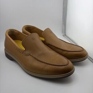 Amberjack  'The Loafer' Tan Honey Leather Slip On Comfort Shoes Men's 9.5M